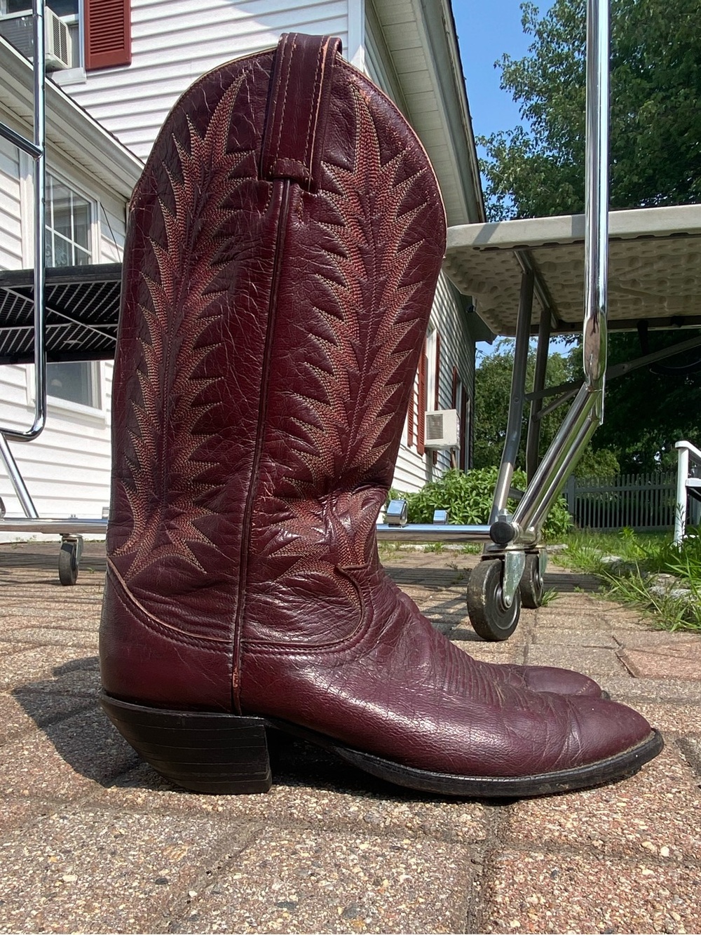 Unisex Burgundy Tony Lama Western Cowboy Boots (check measurements!!)